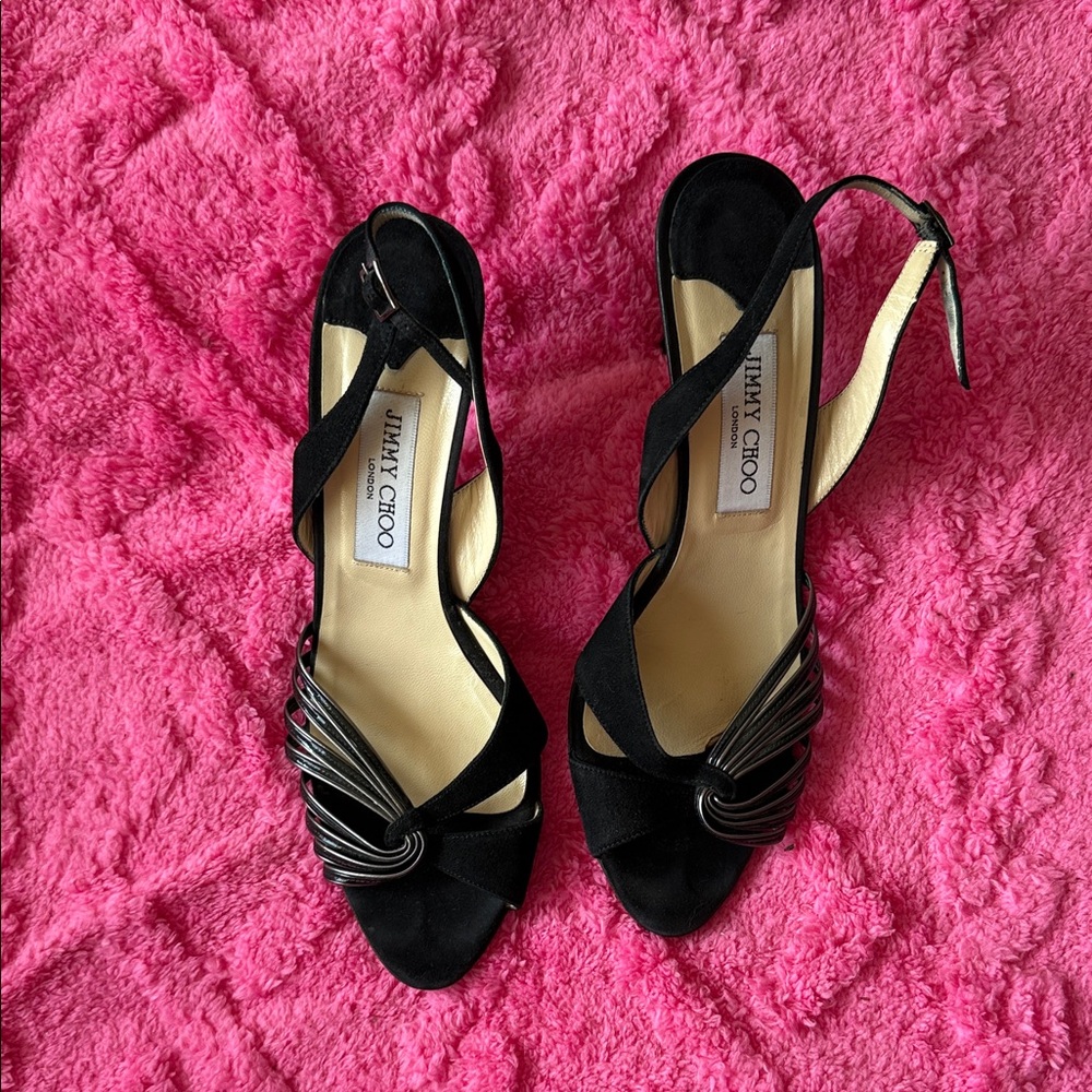 Jimmy Choo Black Strappy Heels